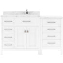 Modern Fittings Caroline Parkway 57" Single Bath Vanity with Cultured Marble Quartz Top and Round Sink