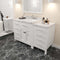 Modern Fittings Caroline Parkway 57" Single Bath Vanity with Cultured Marble Quartz Top and Round Sink