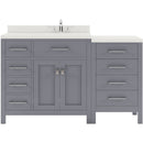 Modern Fittings Caroline Parkway 57" Single Bath Vanity with Quartz Top and Round Sink