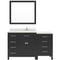 Modern Fittings Caroline Parkway 57" Single Bath Vanity with Quartz Top and Square Sink