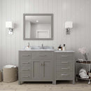 Modern Fittings Caroline Parkway 57" Single Bath Vanity with Marble Top and Round Sink Faucet