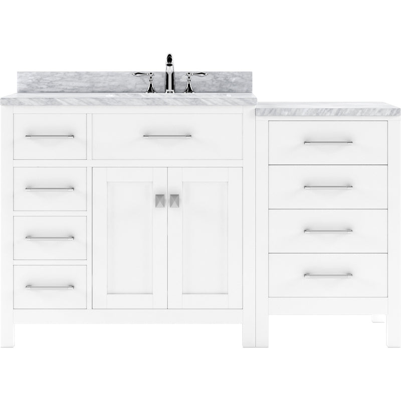 Modern Fittings Caroline Parkway 57" Single Bath Vanity with Marble Top and Round Sink