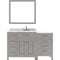 Modern Fittings Caroline Parkway 57" Single Bath Vanity with Marble Top and Square Sink