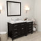 Modern Fittings Caroline Parkway 57" Single Bath Vanity with Marble Top and Square Sink Faucet
