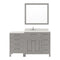 Modern Fittings Caroline Parkway 57" Single Bath Vanity with White Quartz Top and Round Sink