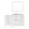 Modern Fittings Caroline Parkway 57" Single Bath Vanity with White Quartz Top and Square Sink with Matching Mirror