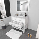 Modern Fittings Caroline Estate 36" Single Bath Vanity with Cultured Marble Quartz Top and Round Sink