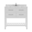 Modern Fittings Caroline Estate 36" Single Bath Vanity with Cultured Marble Quartz Top and Square Sink