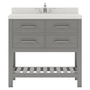 Modern Fittings Caroline Estate 36" Single Bath Vanity with White Quartz Top and Round Sink