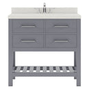 Modern Fittings Caroline Estate 36" Single Bath Vanity with White Quartz Top and Round Sink