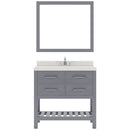 Modern Fittings Caroline Estate 36" Single Bath Vanity with White Quartz Top and Round Sink