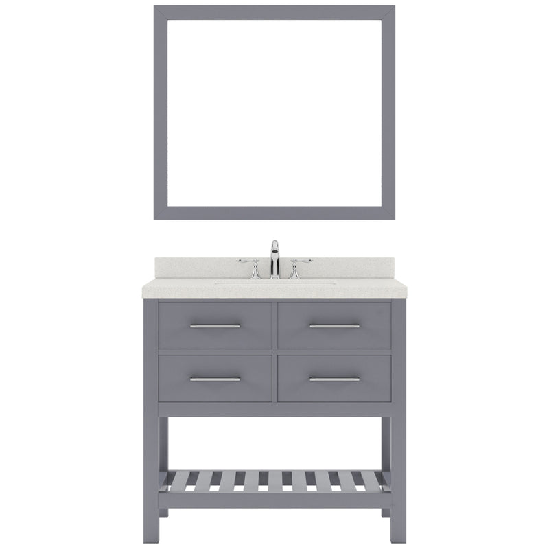 Modern Fittings Caroline Estate 36" Single Bath Vanity with White Quartz Top and Round Sink