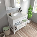 Modern Fittings Caroline Estate 36" Single Bath Vanity with White Quartz Top and Round Sink