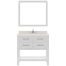 Modern Fittings Caroline Estate 36" Single Bath Vanity with White Quartz Top and Round Sink