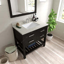 Modern Fittings Caroline Estate 36" Single Bath Vanity with White Quartz Top and Square Sink