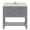 Modern Fittings Caroline Estate 36" Single Bath Vanity with White Quartz Top and Square Sink