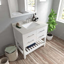 Modern Fittings Caroline Estate 36" Single Bath Vanity with White Quartz Top and Square Sink