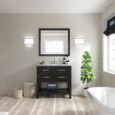 Modern Fittings Caroline Estate 36" Single Bath Vanity with White Marble Top and Round Sink