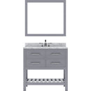 Modern Fittings Caroline Estate 36" Single Bath Vanity with White Marble Top and Round Sink