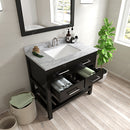 Modern Fittings Caroline Estate 36" Single Bath Vanity with White Marble Top and Square Sink