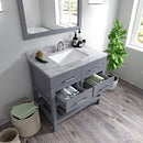 Modern Fittings Caroline Estate 36" Single Bath Vanity with White Marble Top and Square Sink