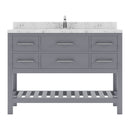 Modern Fittings Caroline Estate 48" Single Bath Vanity with Cultured Marble Quartz Top and Round Sink