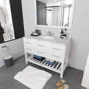 Modern Fittings Caroline Estate 48" Single Bath Vanity with Cultured Marble Quartz Top and Round Sink