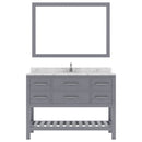 Modern Fittings Caroline Estate 48" Single Bath Vanity with Cultured Marble Quartz Top and Square Sink