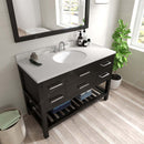 Modern Fittings Caroline Estate 48" Single Bath Vanity with White Quartz Top and Round Sink