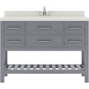 Modern Fittings Caroline Estate 48" Single Bath Vanity with White Quartz Top and Round Sink