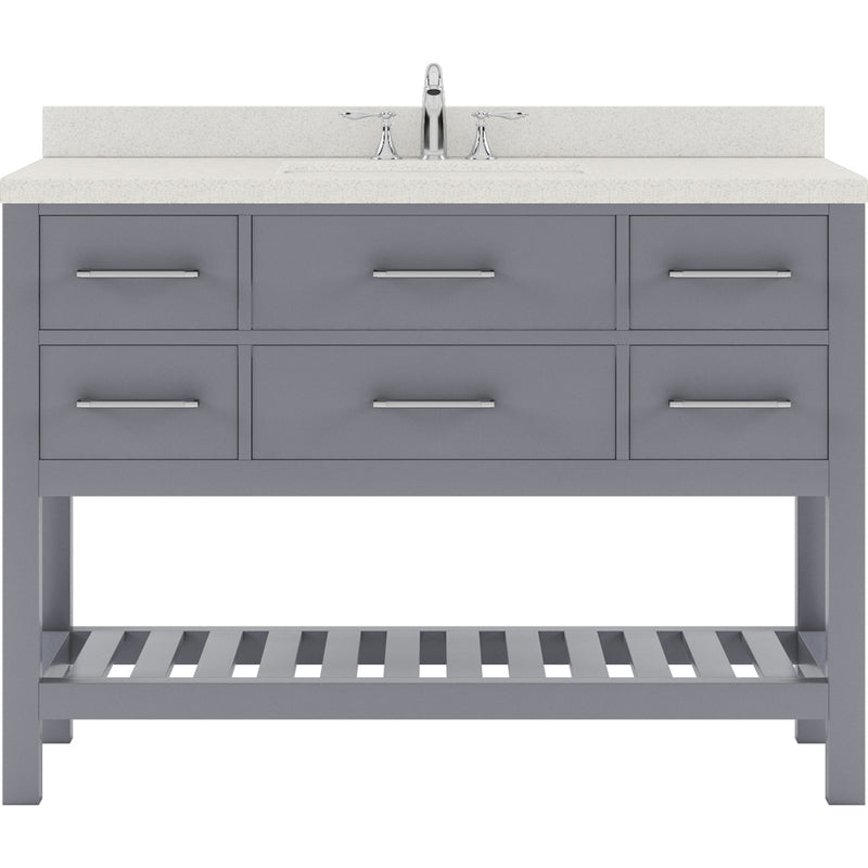 Modern Fittings Caroline Estate 48" Single Bath Vanity with White Quartz Top and Round Sink