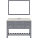 Modern Fittings Caroline Estate 48" Single Bath Vanity with White Quartz Top and Round Sink