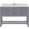 Modern Fittings Caroline Estate 48" Single Bath Vanity with Quartz Top and Square Sink