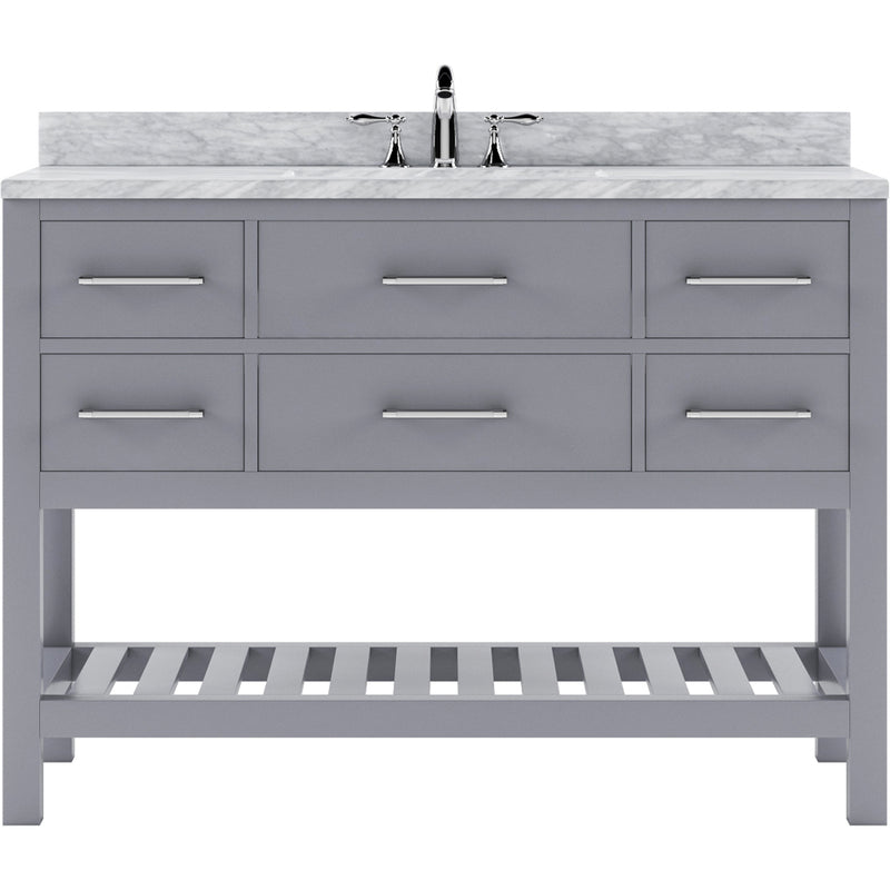 Modern Fittings Caroline Estate 48" Single Bath Vanity with Marble Top and Round Sink