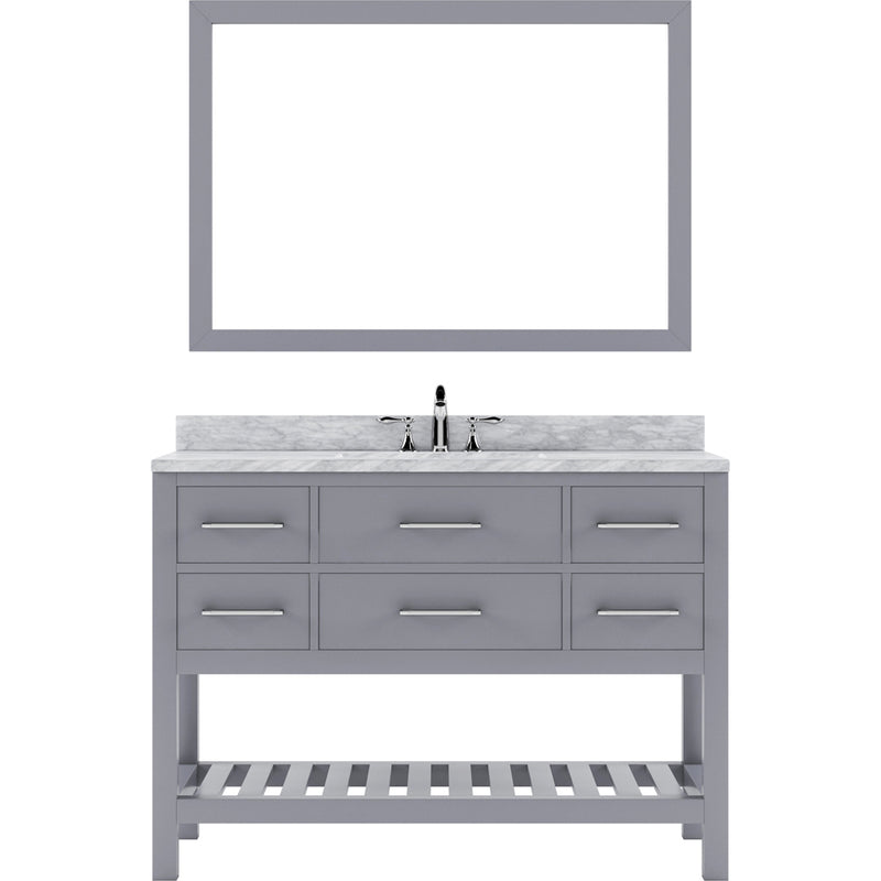 Modern Fittings Caroline Estate 48" Single Bath Vanity with Marble Top and Round Sink Faucet