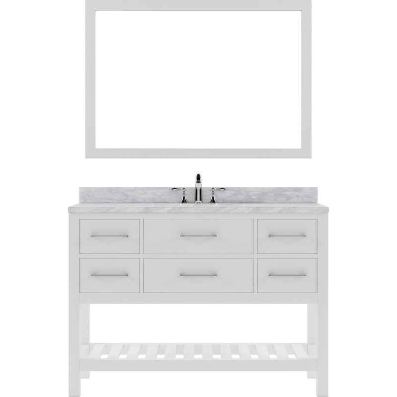 Modern Fittings Caroline Estate 48" Single Bath Vanity with Marble Top and Round Sink Faucet