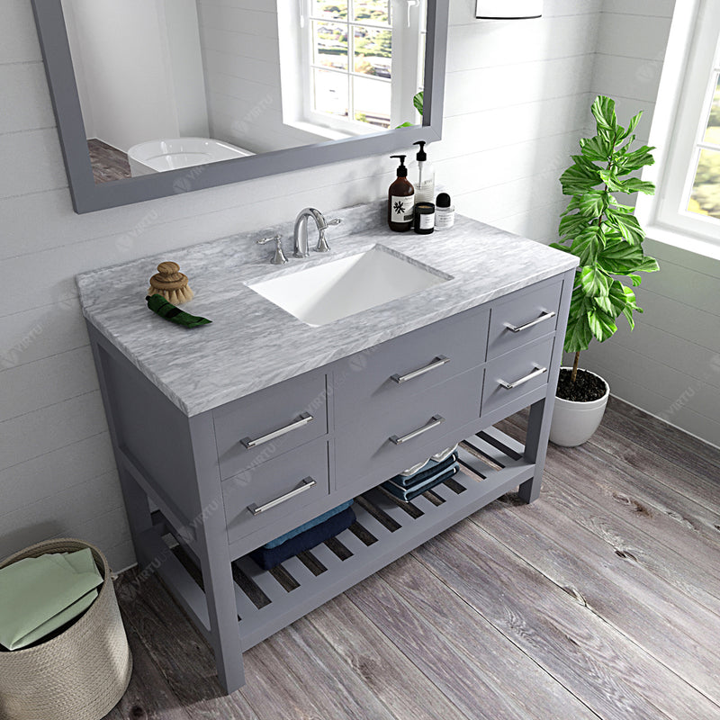 Modern Fittings Caroline Estate 48" Single Bath Vanity with Marble Top and Square Sink