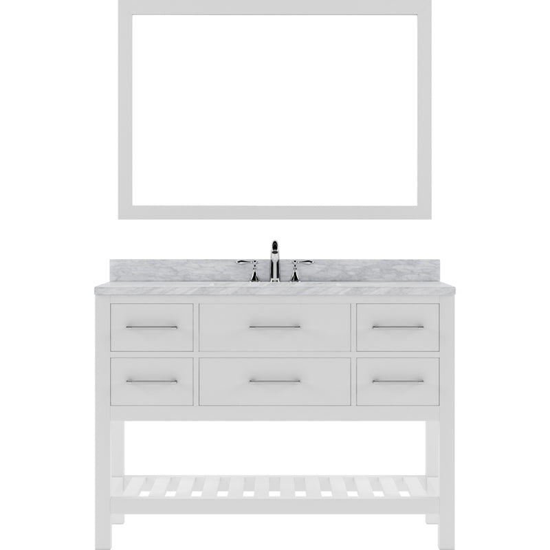 Modern Fittings Caroline Estate 48" Single Bath Vanity with Marble Top and Square Sink Faucet