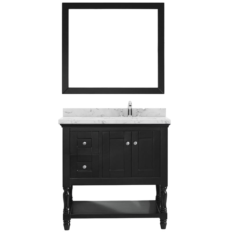 Modern Fittings Julianna 36" Single Bath Vanity with Cultured Marble Quartz Top and Round Sink