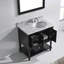 Modern Fittings Julianna 36" Single Bath Vanity with Marble Top and Round Sink Faucet