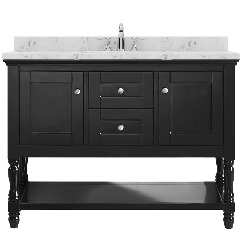 Modern Fittings Julianna 48" Single Bath Vanity with Cultured Marble Quartz Top and Round Sink