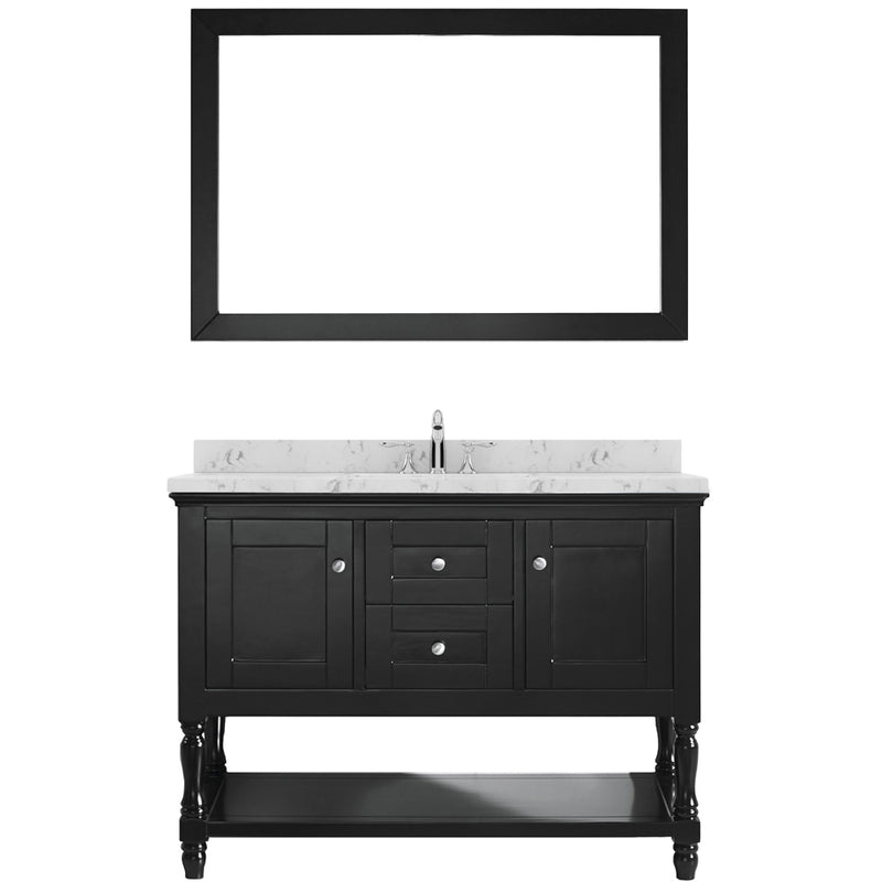 Modern Fittings Julianna 48" Single Bath Vanity with Cultured Marble Quartz Top and Round Sink