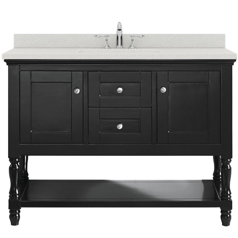 Modern Fittings Julianna 48" Single Bath Vanity with Dazzle Quartz Top and Round Sink