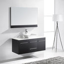 Modern Fittings Marsala 48" Single Bath Vanity with Engineered Stone Top and Square Sink Nickel Faucet