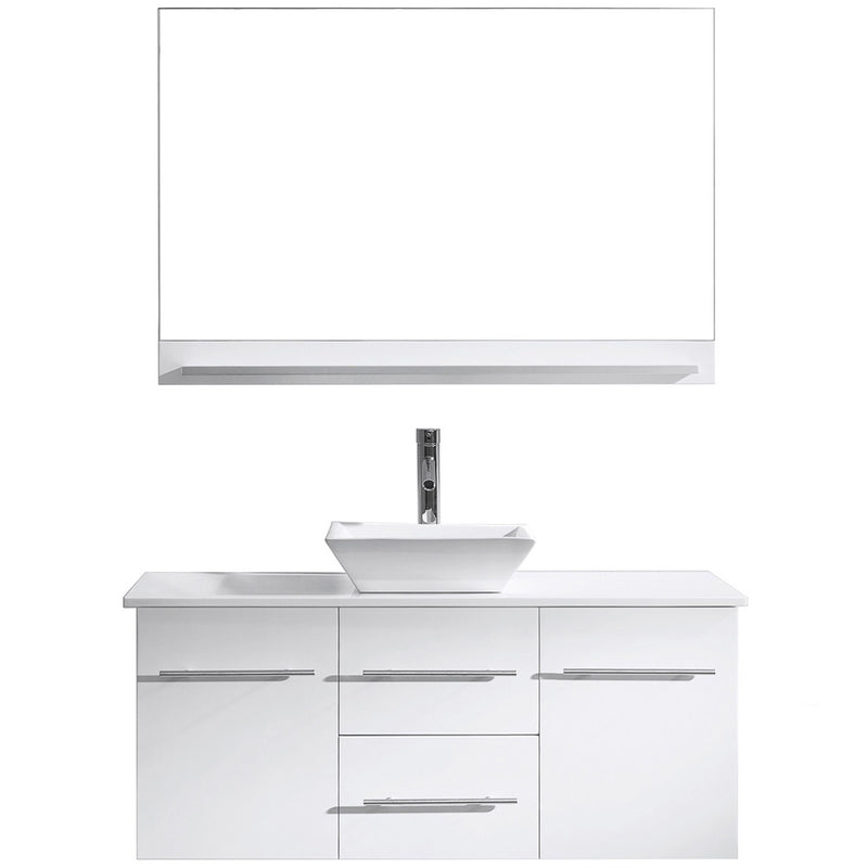 Modern Fittings Marsala 48" Single Bath Vanity with Engineered Stone Top and Square Sink
