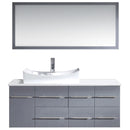 Modern Fittings Ceanna 53.5" Single Bath Vanity with Engineered Stone Top and Square Sink Faucet