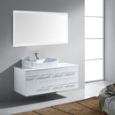 Modern Fittings Ceanna 53.5" Single Bath Vanity with Engineered Stone Top and Square Sink Faucet