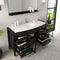 Modern Fittings Ava 55" Single Bath Vanity with Engineered Stone Top and Round Sink Nickel Faucet