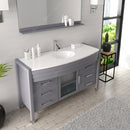 Modern Fittings Ava 55" Single Bath Vanity with Engineered Stone Top and Round Sink