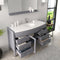 Modern Fittings Ava 55" Single Bath Vanity with Engineered Stone Top and Round Sink